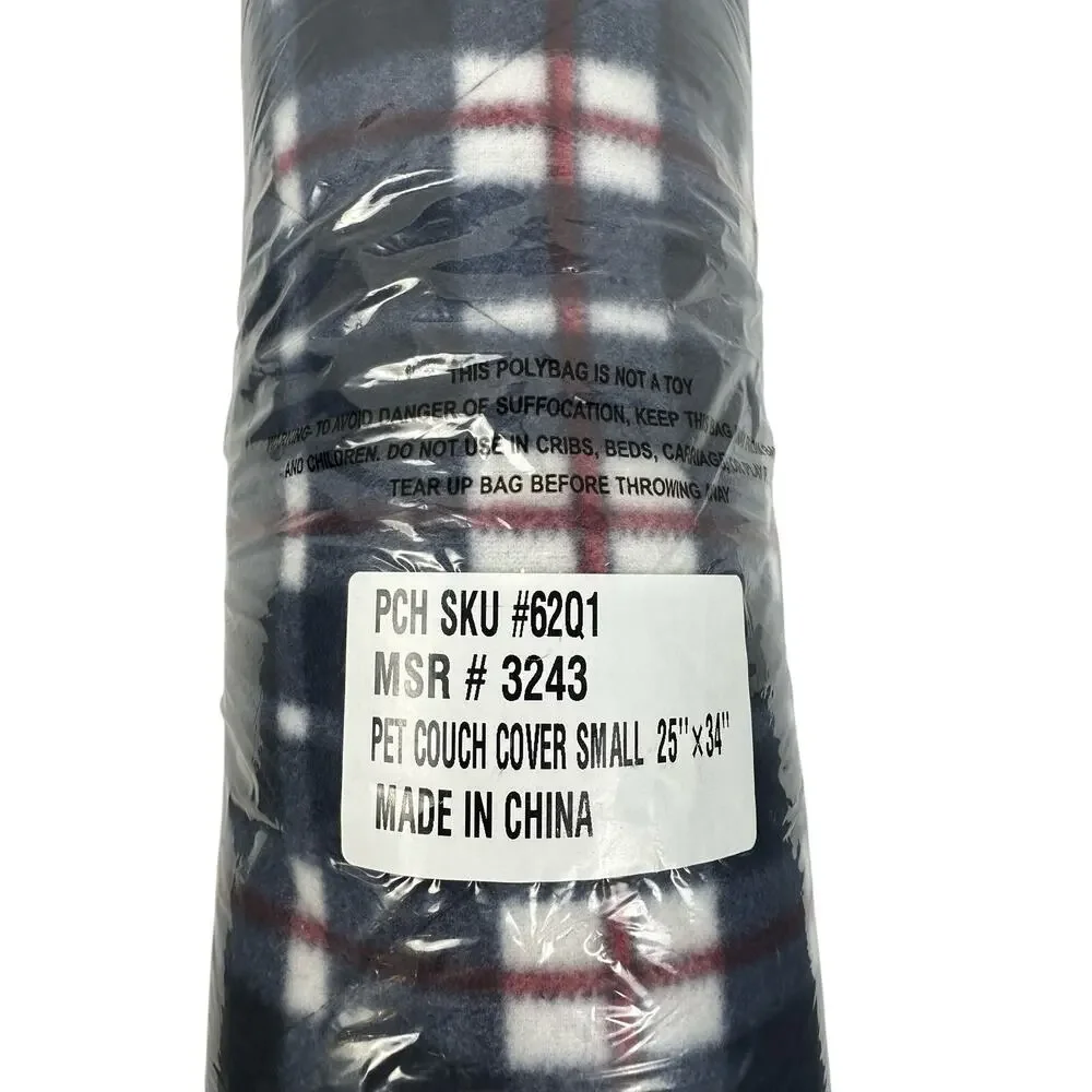 Red, White & Blue Couch Pet Blanket Cover 25 x 34 new